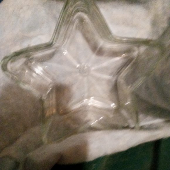 #47 TRINKET HOLDER GLASS Star Over 5" Heafty New never used - Picture 5 of 6
